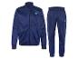 Donkerblauw trainingspak met ritsjack en joggingbroek met logo.