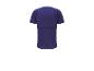 Een donkerblauw T-shirt met korte mouwen.