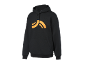 Zwarte hoodie met oranje logo