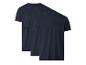 Verpakking van drie marineblauwe basic T-shirts met korte mouwen