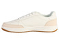Witte sneakers met beige details.