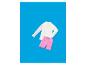 LUPILU® UV-zwemset voor kinderen, 2-delig, met wit shirt en roze broek.