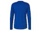 Blauw shirt met lange mouwen.