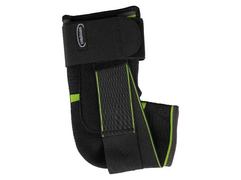 Sensilast enkelbrace, zwart en limoengroen.