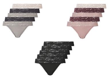 ESMARA® Set van 5 dames strings, met kant