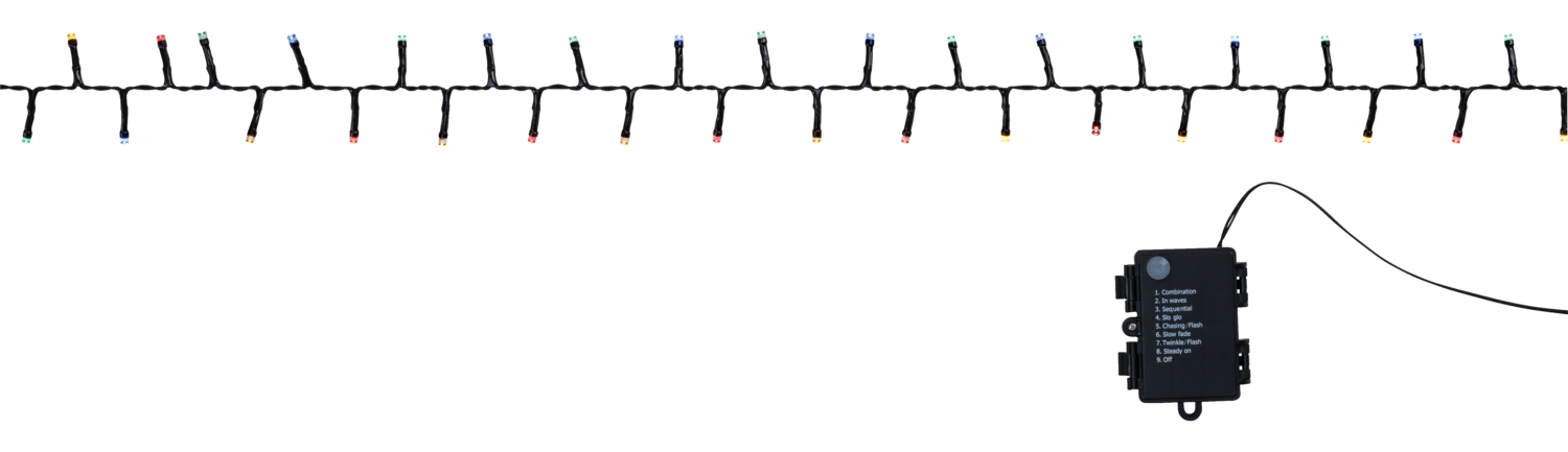 LIVARNO LED-lichtsnoer, 200 LED's, met 8 lichteffecten (Bont gekleurd)