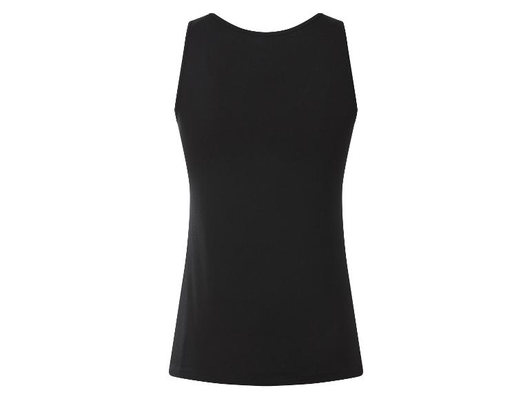 Zwarte mouwloze damestop, achterkant