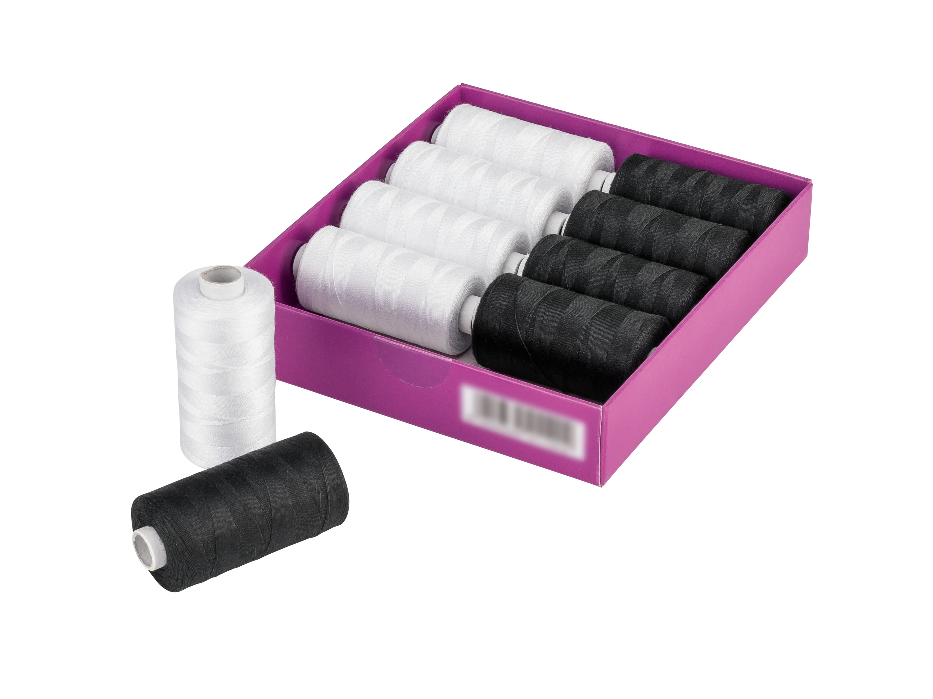 crelando Naaigaren set 10-delig (Wit/zwart)