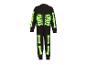 Zwart kinderoveral met glow-in-the-dark skelet.