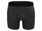 Donkergrijze boxershort met geometrisch patroon en zwarte tailleband.