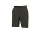 Donker kaki herenshort met geweven textuur en knoopsluiting in de taille.