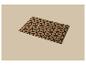 Deurmat met geometrisch kubuspatroon in bruine en zwarte tinten.