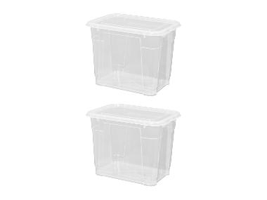 W5 Set van 2 opbergboxen met deksel, 20 L