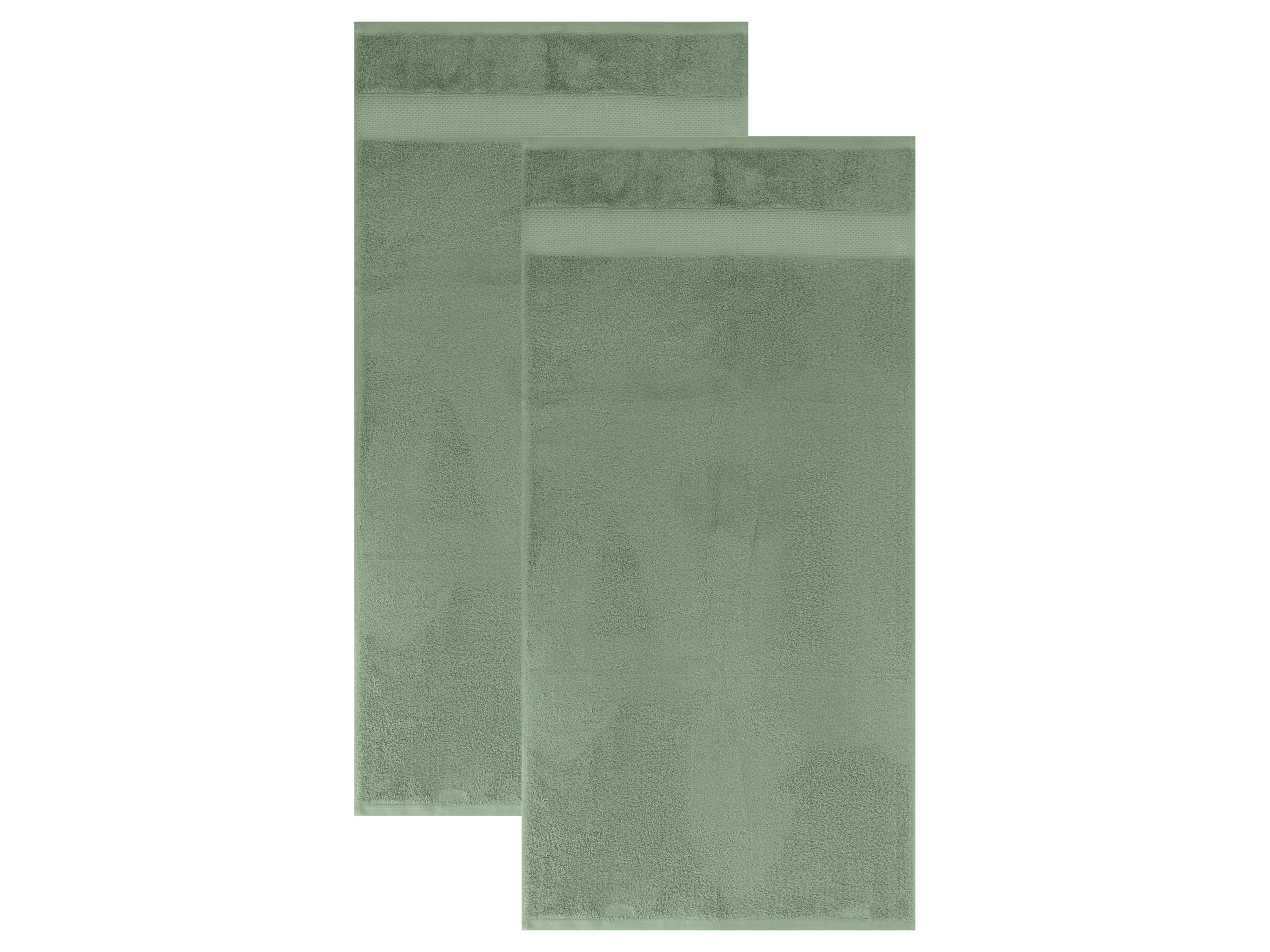 LIVARNO Set van 2 bamboe handdoeken 50 x 100 cm (groen)