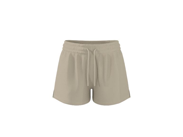 Beige sportshort met trekkoord in de taille
