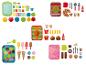 Speelgoed keukensets met serviesgoed, eten en accessoires om pizza, hamburgers, ijs en andere snacks te maken.
