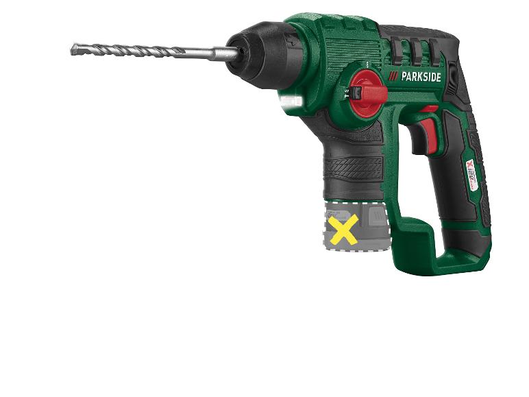 Parkside boorhamer met boor.