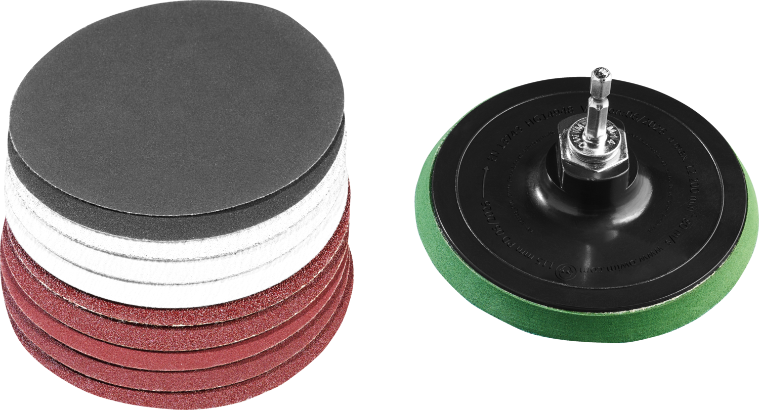 PARKSIDE Accessoires voor haakse slijper, Ø115 mm (Velcro schuurschijf met schuurpapier-set)