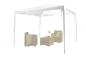 Witte partytent met buitenloungeset