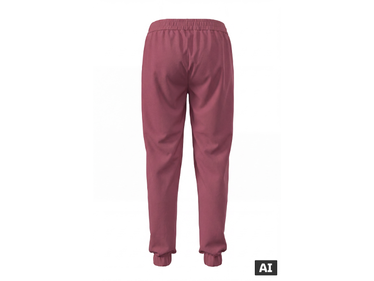Roze joggingbroek voor dames, achteraanzicht.