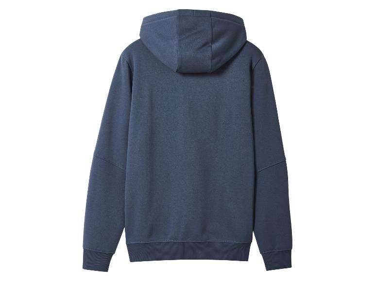 Donkerblauwe hoodie, achterkant