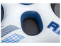 Opblaasbaar drijflichaam met blauwe accenten en het logo 'R'