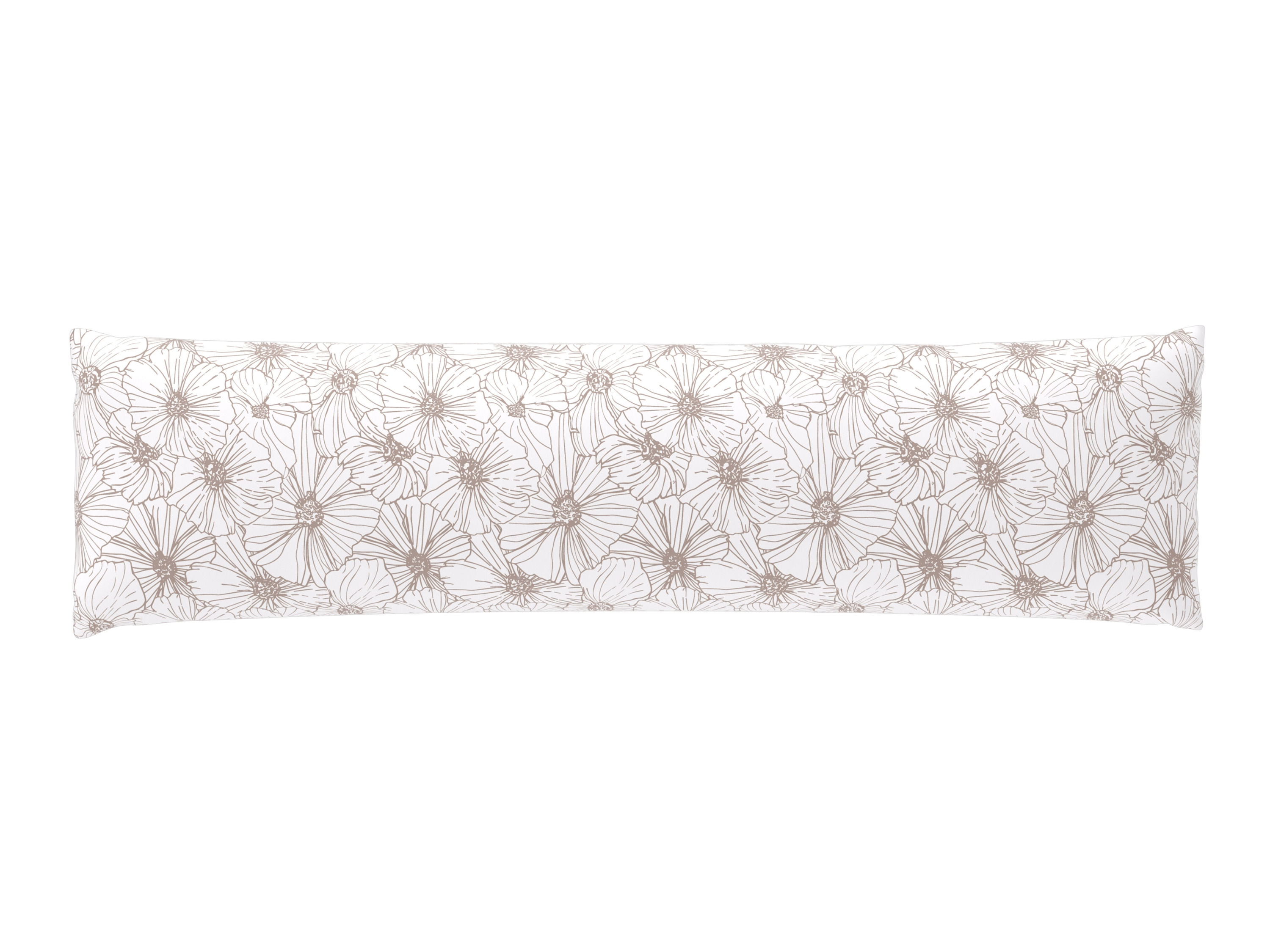 LIVARNO Flanellen kussensloop voor zijslaapkussen, 45 x 145 cm (Beige)
