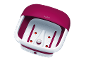 Inklapbaar voetbad in rood-wit design.