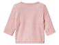Een roze baby longsleeve van zachte velours.