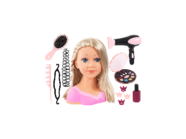 BAYER DESIGN Charlene Super Model make-up pop met föhn en cosmetica
