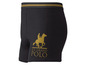 Zwarte boxershorts van U.S. Grand Polo met een ruiter op een paard.