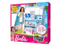 Barbie poppenhuis met dierenarts thema, inclusief accessoires en stickers.