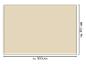 Beige rechthoekig tapijt van circa 300 cm bij 200 cm.
