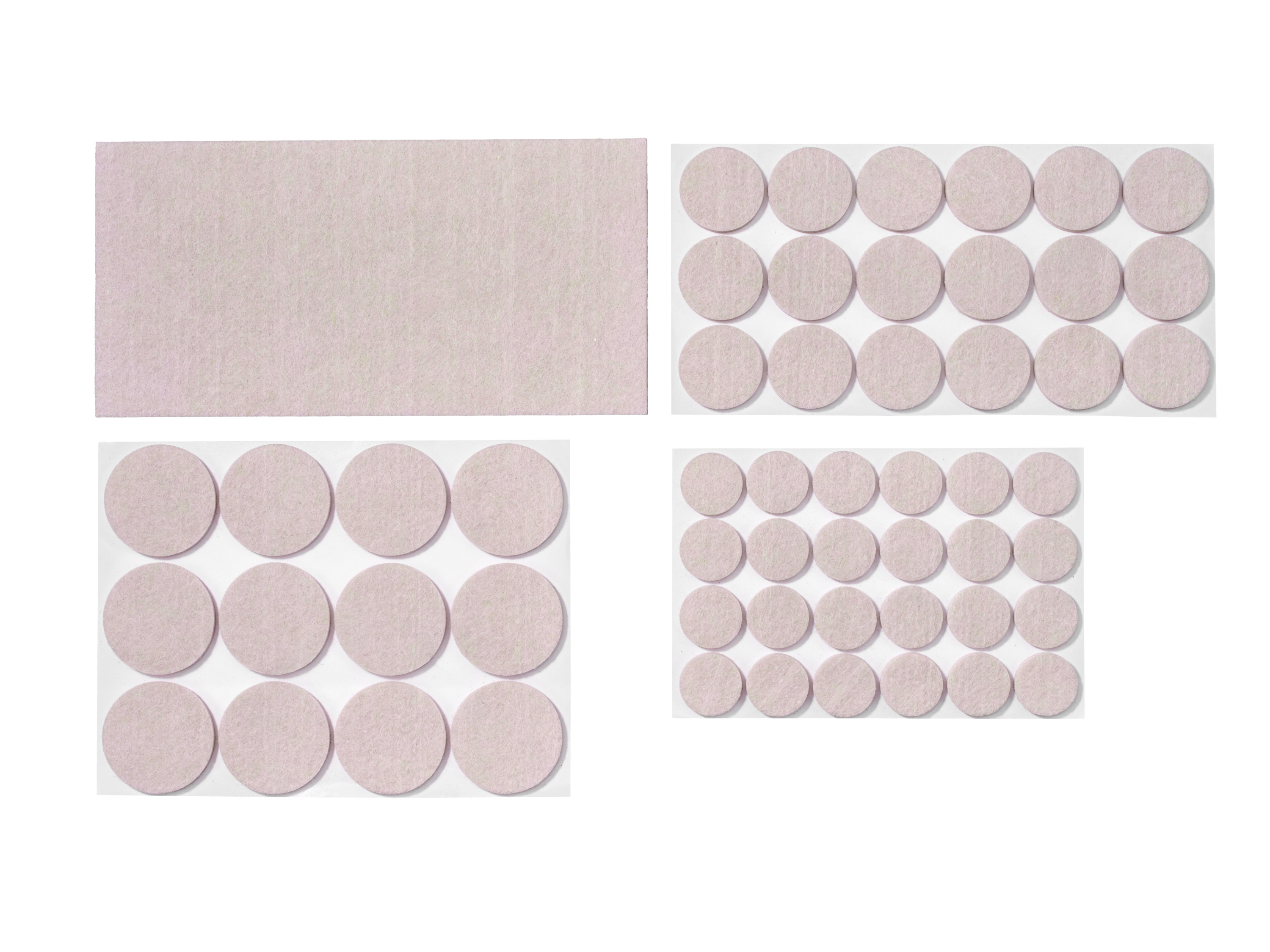 PARKSIDE Viltglijders of antislip- en geluiddempers (Parketglijders, 55 stuks, Lichtbruin)
