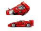 Een rode LEGO Ferrari F40 sportwagen.