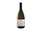 Fles witte wijn met kaartetiket en gevleugelde leeuw, met tekst 'Pinot Grigio Delle Venezie DOC'.