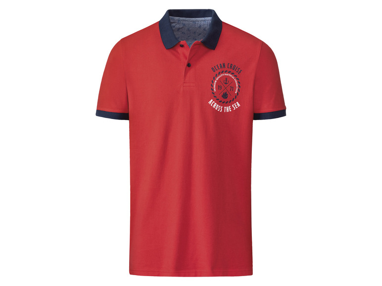 Heren polo (M (48/50), Rood)