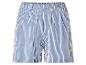 Blauw-wit gestreepte shorts met elastische tailleband