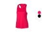 Rood dames sporttopje met zwarte en witte kleuropties.