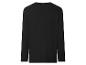 Zwart heren T-shirt met lange mouwen, achteraanzicht.