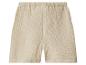 Beige mousseline short met elastische tailleband