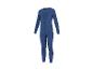 Blauwe thermische onderkleding voor heren, bestaande uit een shirt met lange mouwen en een broek.