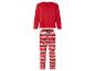 Rode pyjama met kerstthema, met gingerbread man print.