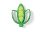 Groene Infantino-bijtring in de vorm van een erwt voor baby's.