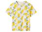 Wit T-shirt met gele citroen- en groene bladerenprint