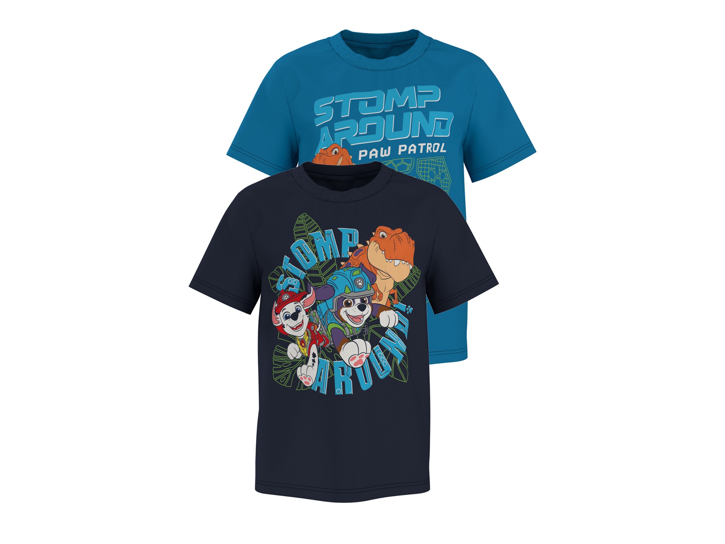 LUPILU Set van 2 kinder T-shirts Paw Patrol (Donkerblauw/blauw, 98/104)