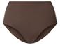 Donkerbruine high-waist damesonderbroek.