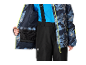 Jongens ski-jack met blauw camouflagepatroon en zwarte skibroek