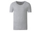 Een grijs V-hals T-shirt van Livergy.