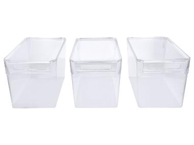 SILVERCREST® Koelkastorganizers met deksel - 3 bakjes - 4,8 L
